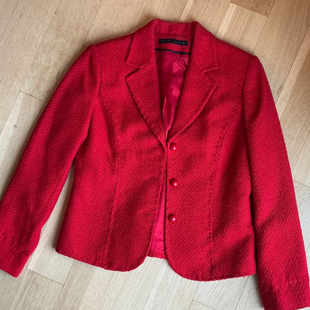 Perry Ellis Vibrant Red Women's Blazer
